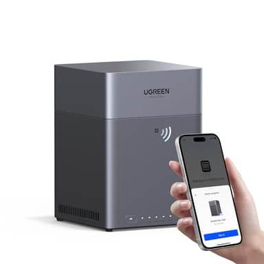 UGREEN NASync DH4300 Plus, NAS Desktop a 4 Bay, Porta LAN 2,5 GbE, 8 GB di RAM, Connessione NFC One-Touch, Album Familiare/Bambino AI, Cloud Personale per Casa/Ufficio (Senza disco)