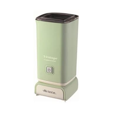 Ariete Cappuccinatore Vintage 2878, Montalatte Elettrico Stile Retrò Per Cappuccino E Cioccolata Calda, Montalatte Elettrico Cappuccino In 2 Minuti, Capacità 250ml, Potenza 500 W, Verde