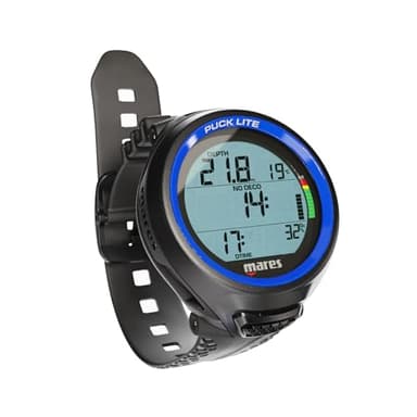 Mares Puck Lite - Computer per immersioni subacquee con controllo a un pulsante, colore: blu