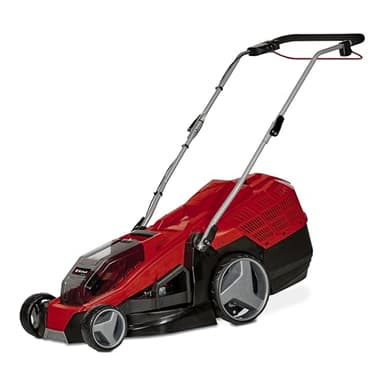 Einhell GE-CM 36/43 Li M - Solo Tagliaerba a batteria Power X-Change (36 V, taglio 43 cm, raccolta 63 L, ruote ant. 160 mm, kit mulching incluso, ruote post. 250 mm, senza batteria e caricabatteria)