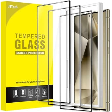 JETech Pellicola Protettiva Copertura Totale per Samsung Galaxy S24 Ultra 5G 6,8 Pollici, Vetro Temperato Film con Installazione Facile Attrezzo, HD Chiaro, Pacco da 3