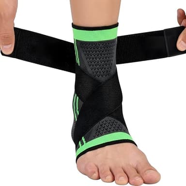 Cavigliera Sportiva a Compressione Graduata con Fasce Elastiche Regolabili – Tutore Caviglia Professionale Distorsioni, Tendinite e Recupero Post-Infortunio – Traspirante e Antiscivolo – Uomo e Donna