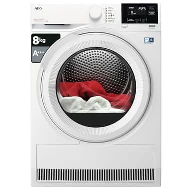 AEG TR8G83GW Asciugatrice Serie 8000 A+++, Tecnologia AbsoluteCare, Pompa di calore, 8 kg, Bianco
