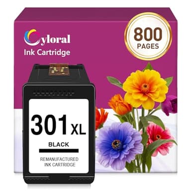 Cyloral 301XL Nero Cartucce d'inchiostro Compatibile Con Deskjet 1510 2540 3055 3054 2546 2545 2510 2050 1050 1000 1010 OfficeJet 2620 2622 4504 4630 5534 Envy 4500 5530 5532 per HP 301 XL Black