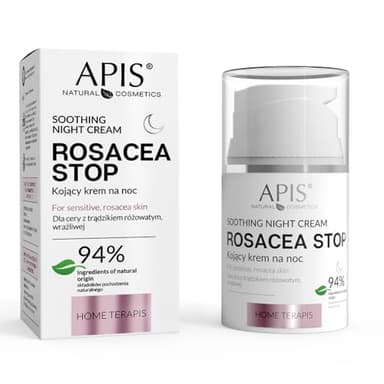 Apis ROSACEA-STOP Crema viso lenitiva - 50 ml - con estratti vegetali, 94% di ingredienti naturali, per pelle sensibile