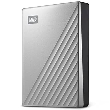 WD 4TB My Passport Ultra for Mac, Hard Disk Esterno Portatile, USB-C, USB 3.2 Gen 1/USB 3.0, Protezion con password, Software per la gestion e il backup, Formatto per MacOS, Argento