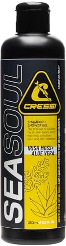 Cressi Seal Soul Shampoo + Shower Gel – Prodotto specifico per Le acque di Mare, per i Laghi e i fiumi, Altamente biodegradabile ed Eco-Compatibile Non danneggia l’Ambiente e la Pelle, 250ml