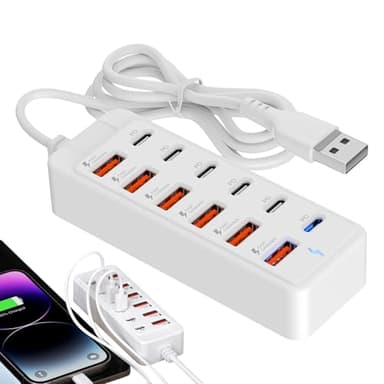 Stazione di Home USB C | Adattatore 12-in-1 Type-C 66W - Stazione di Casa Portatile - Per Computer Portatile PC Desktop Tablet Casa Ufficio Studio Studio Negozio Biblioteca Caffè Hotel Sala