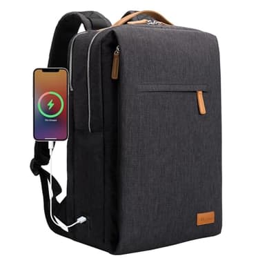 Hp hope Zaino da lavoro per uomo, zaino impermeabile da donna per zaino da scuola per laptop da 15,6 inch con porta di ricarica USB, zainetto antifurto da 22L per viaggi di lavoro, escursioni Rosso
