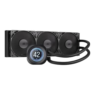 CORSAIR NAUTILUS 360 RS LCD Dissipatore a Liquido per CPU – Schermo LCD IPS da 2,1", AIO da 360 mm, Bassa rumorosità, Daisy-Chain, Intel LGA 1851/1700, AMD AM5/AM4 – 3 ventole RS120 incluse – Nero