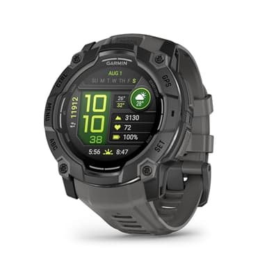 Garmin Instinct 3, Smartwatch, 50mm, Display AMOLED 1,3", Lunetta in metallo, 10ATM, GPS Multi-band, Torcia LED, 90+ App per lo Sport, GarminPay, Connect IQ, Autonomia 24 giorni (Black & Charcoal)