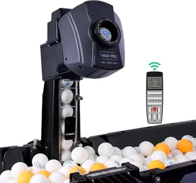 AeasyG Robot da ping pong/Macchina per palle di ping-pong con telecomando e robot per tennis di tavolo dotato di rete, in grado di contenere 100–300 palle di tennis di tavolo
