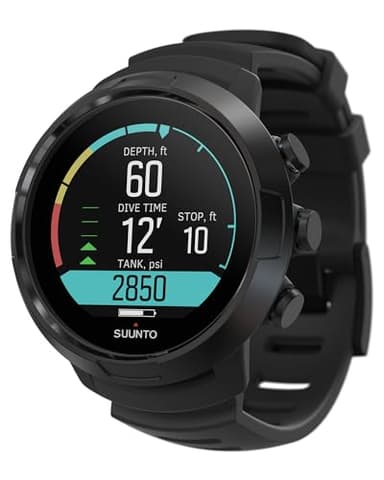 SUUNTO Dive D5 Orologio Subacqueo Digitale, Display Colori, Impermeabile 100 m, Computer Subacquei con Funzioni di Sveglia, Cronometro, Meteo, Bussola, Durata della Batteria 12 Ore in Modalità Scuba
