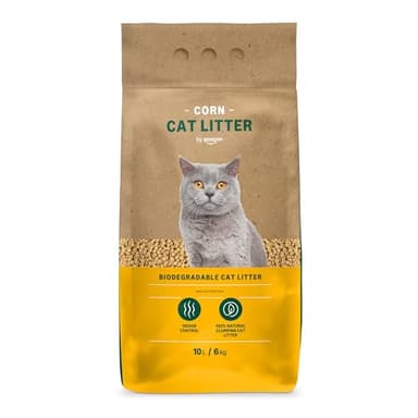 by Amazon Lettiera per Gatti Agglomerante al Mais, 10L (Confezione da 1) (in Precedenza Un Marchio Lifelong, Stesso Prodotto)