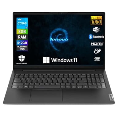 Lenovo, Notebook Pc Portatile, Display 15,6" Full HD, Intel i3-1315U 6 Core 3.3 Ghz, Ram 8 GB DDR5, 512 GB SSD NVMe, Win 11 Pro