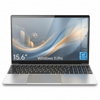 2026 PC Portatile da 15.6", Computer Portatile con Win 11 Pro, Notebook Celeron 5205U, Laptop 8GB RAM 128GB SSD, USB 3.0, HDMI, Display FHD 1920x1080, Wi-Fi 5, Impronta/Tastiera retroilluminata