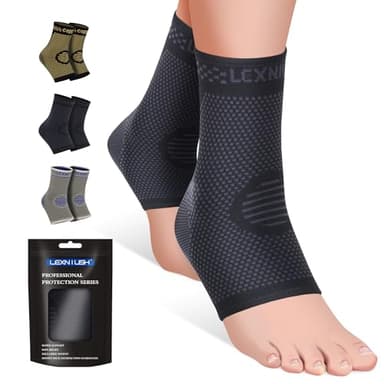 Cavigliera Ortopedica per Distorsione Donna/Uomo, 2 Pezzi Tutore Caviglia, Compressione Cavigliera Sportiva per Tendine D'achille, Danni Ai Legamenti, Caviglie Deboli, Artrite (Nero,Taglia M)