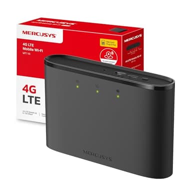 Mercusys TP-Link MT110 Mobile WiFi Router 4G LTE Cat4, WiFi Portatile con Sim, Velocit di Download 150Mbps, Batteria Ricaricabile, Plug&Play