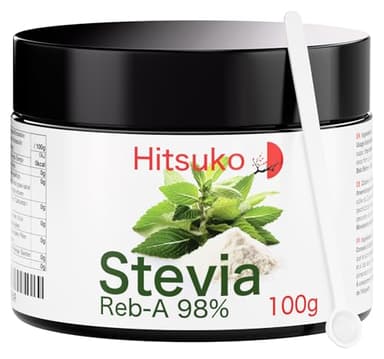 Polvere di Stevia Ultra-Concentrata (100g) | RebA-98 Puro al 98% | 470x Più Dolce dello Zucchero