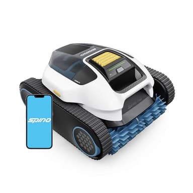 Spino E1 Robot Piscina Senza Fili, 210 Minuti di Autonomia, 21950 LPH Max, 5 Modalità, Pulizia Pareti e Linee d'acqua, Controllo App, Viaggio SmartArc, Pulitori Automatici per Piscine 150㎡