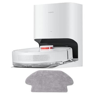 Xiaomi Robot Vacuum X10+ bianco, raccolta automatica della polvere, aspirazione fino a 4000Pa, pulizia automatica del mocio, 2 ore di autonomia, spazzola inclusa