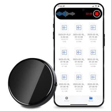 Hinne Mini registratore vocale 64GB, attivazione vocale, registrazione continua 800 ore, interfaccia audio 3,5 mm