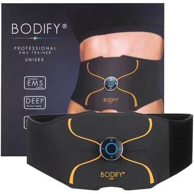 Bodify® EMS ABS Trainer PRO – Attivazione mirata della muscolatura Addominale! – Attivazione Muscolare – Allenamento EMS – Allenamento Addominale – per Uomini e Donne L'Originale