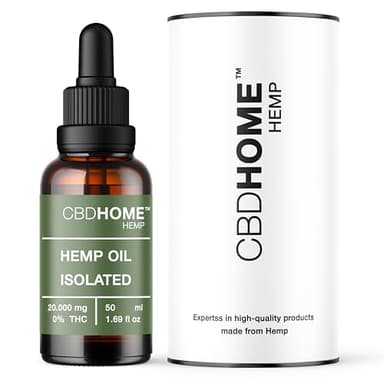 Olio di Semi di Canapa Isolated 20% - 50 ml - Base di Cocco e Semi di Canapa Biologici - Spremuto a Freddo - Senza Additivi né Solventi - 100% Vegetale - Certificato Biologico UE