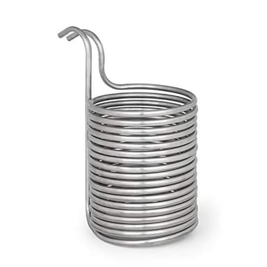 KLARSTEIN Chiller Raffreddatore ad Immersione - Spirale per Raffreddamento ad Acqua, Chiller, Raffreddamento Mosto, Acciaio Inox 304, Argento, Ø 21,5 cm, 18 Circuiti