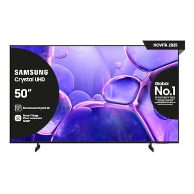 Samsung Crystal UHD 4K Smart TV 50'' UE50U8090FUXZT, Crystal 4K Processor, HDR, Smart Experience, OTS Lite & Adaptive Sound, Metal Stream Design, 2025