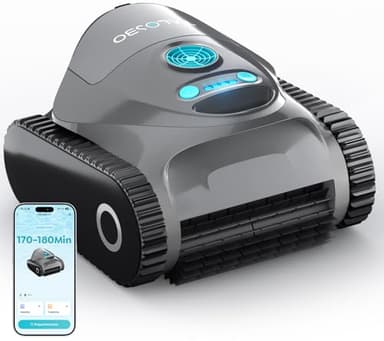 TALOSBO C1 Robot Piscina Pareti e Fondo, Doppio Filtro, Autonomia 170-180 min, 3 Motori, Aspirazione Potente, Controllo App, Aspiratore Piscina Fino a 150 m²