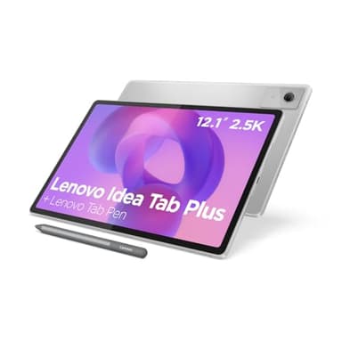 Lenovo Idea Tab Plus, Tablet 2.5K da 12.1" 90Hz, Processore Mediatek Dimenity 6400, RAM 8GB, Memoria 256GB, WiFi 5, Tablet Android 15, Tab Pen inclusa - Cloud Grey
