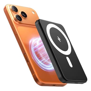 Power Bank Magnetico 10000mAh, Wireless Caricatore 20W Ricarica Rapida Powerbank, Caricabatterie Portatile per Magsafe, Battery Pack Wireless Batteria Esterna per iPhone 17 16 15 14 13 Pro Max Series