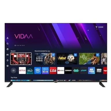 KIANO Elegance 50" Smart TV VIDAA, UHD 4K, D-LED, HDR, Dolby Digital Plus, Wi-Fi, HDMI/USB, DVB-T2/S2/C, Design senza cornice, Registrazione PVR, 178° Angolo di visione
