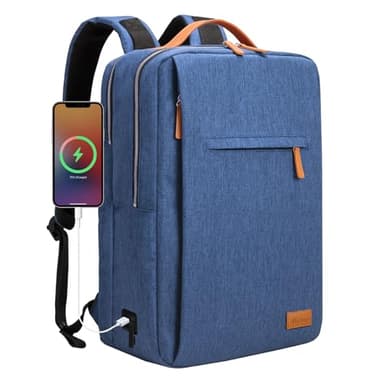 Hp hope Zaino da lavoro per uomo, zaino impermeabile da donna per zaino da scuola per laptop da 15,6 inch con porta di ricarica USB, zainetto antifurto da 22L per viaggi di lavoro, escursioni Rosso