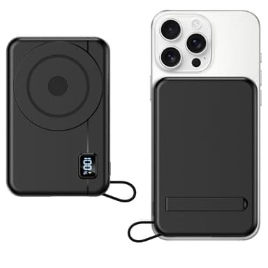 Magnetic Power Bank – Compatible with iPhone 16 15 14 13 Series Wireless Charger 10000 mAh Portable Powerbank Battery Pack Quick Charger External Battery con ingresso e uscita di tipo C, display a LED