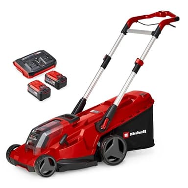 Tagliaerba a batteria Einhell RASARRO 36/42 Kit Power X-Change (36V, larghezza taglio 42 cm, fino a 725 m², Brushless, contenitore raccolta 50 l, funzione pacciamatura, incl. 2x5,2 Ah+1x Twincharger)