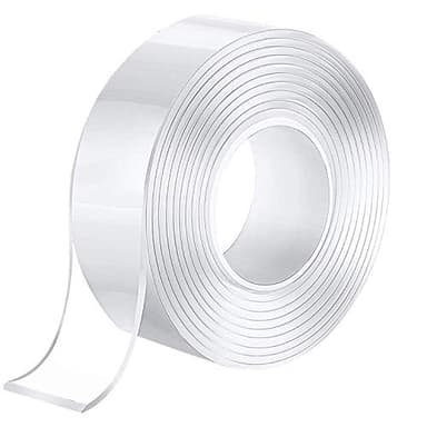 Generico Nano Nastro Biadesivo, Extra Forte, Multifunzione Trasparente, Non Lascia Tracce, Riutilizzabile,per Incollare Foto e Poster, Fissare Tappeti, Articoli in Pasta (5M x 3CM x 2MM)