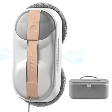 Lydsto WL09 Robot Lavavetri Doppi Ugelli con Spruzzo Ultrasonico,6000Pa Robot Pulisci Vetri 80ML Serbatoio dell'Acqua, Telecomandoe 10 Panni, Per Tutte le Superfici Lisce (Grey)