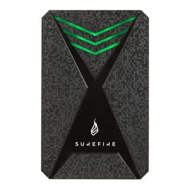 Surefire Gaming Hard Drive 2,5” I 1 TB I nero I Disco rigido HDD esterno I Adattatore USB-C I Windows & MacOSx I Luci LED RGB I Velocità di lettura fino a 140MB/s I PC, Playstation e Xbox