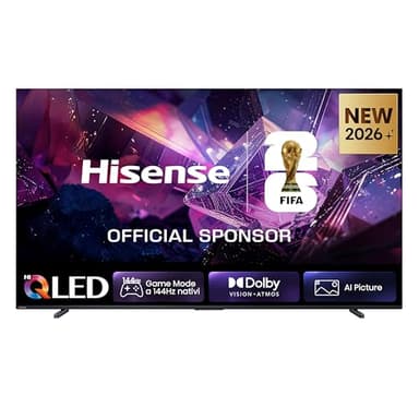 Hisense Smart TV QLED 144Hz 100" 4K 100E7S PRO, Audio Dolby Atmos, VIDAA OS con 1000+ APP, Dolby Vision IQ, HDR 10+, Native 144Hz Game Mode, AirPlay2, Alexa Built-in, lativù 4K