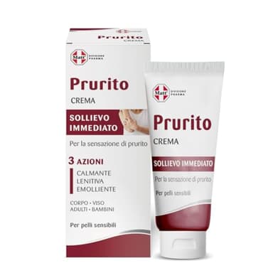 Matt, Crema Prurito, Crema Calmante, Lenitiva ed Emolliente, con Acido Ialuronico, Olio di Oliva e Ossido di Zinco, Dona Sollievo Immediato, Ideale per Adulti e Bambini, 40 ml