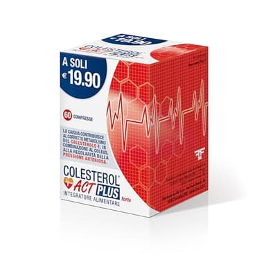 Colesterol Act Plus Forte, Integratore Alimentare che Aiuta a Mantenere i livelli Normali di Colesterolo nel Sangue, a base di Caigua, Guggul e Coleus, 1 Confezione da 60 Compresse
