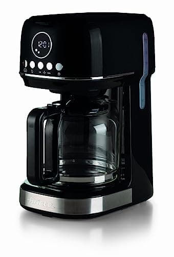 Ariete 1396, Macchina da Caffè Espresso con Macinacaffè Moderna, Caffè Buono come al Bar, Filtro 1 e 2 Tazze, Dispositivo Maxi Cappuccino, Spegnimento Automatico, Macinacaffè con Capacità 250 g, Nero