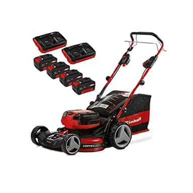 Einhell Professional Tosaerba a batteria GP-CM 36/47 S HW Li Kit Power X-Change (36 V, 47 cm larghezza di taglio, 700 m², trazione semovente, Brushless, funzione mulching incl. 4x 4,0 Ah batteries, 2x