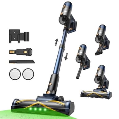 Vexilar Aspirapolvere Senza Fili 58000Pa/ 50Min Aspirapolvere Potente Scopa Elettrica Senza Fili Ultraleggero,Antigroviglio,V12 Aspirapolvere Senza Sacco