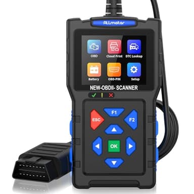 ALLmeter 2.8" OBD2 Scanner Auto con Display TFT Retroilluminato, Diagnosi per Motore Auto, OBDII EOBD Lettore Codici Errore 50000+, Test Tensione Batteria, Funzione Stampa Cloud e Aggiornamenti Liberi