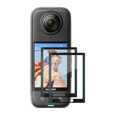 AMAZEAR Protezione Schermo per Insta360 X4 / Insta360 X5 Action Camer, accessori Insta 360 X4 /Insta360 X5, pellicola in vetro temperato impermeabile, anti-graffio, anti-impronte, anti-bolle