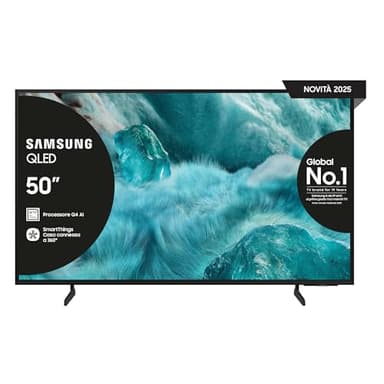 Samsung QLED 4K Vision AI Smart TV 50'' QE50Q7F4AUXZT, Q4 Processor, 100% Volume Colore con Quantum Dot, Motion Xcelerator, OTS Lite & Adaptive Sound, SlimLook Design, 2025
