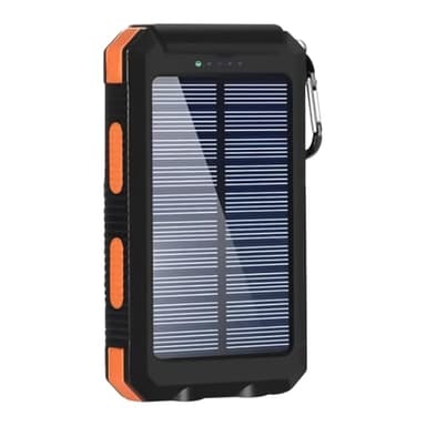 Power Bank Solare 20000mAh, Caricatore Portatile Doppia USB, Torcia, Impermeabile, Antipolvere, anti-shock, b-ussola, Moschettone Per Campeggio Emergenza